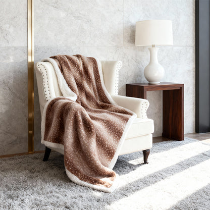 Damen Flauschige Kuscheldecke mit modernem Muster Brehn