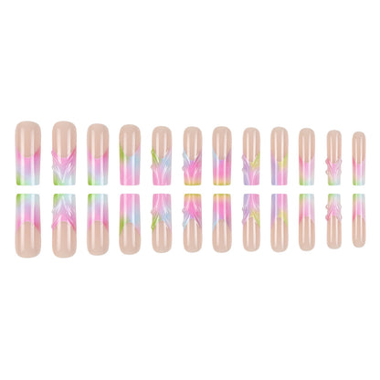 Künstlerische Gradient Lange Stiletto Press-On Nägel Brehn