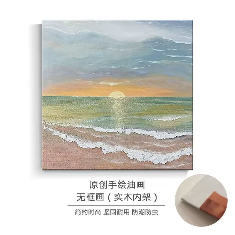 Küsten Sonnenuntergang Leinwand Kunstwerk
