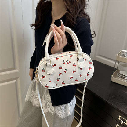 Verspielte Kirschmuster Mini-Handtasche Brehn