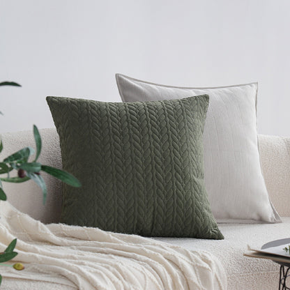 Quadratischer gequilteter Zierkissenbezug mit Kabel‑Tufting und softem Mikrofaser‑Finish Brehn