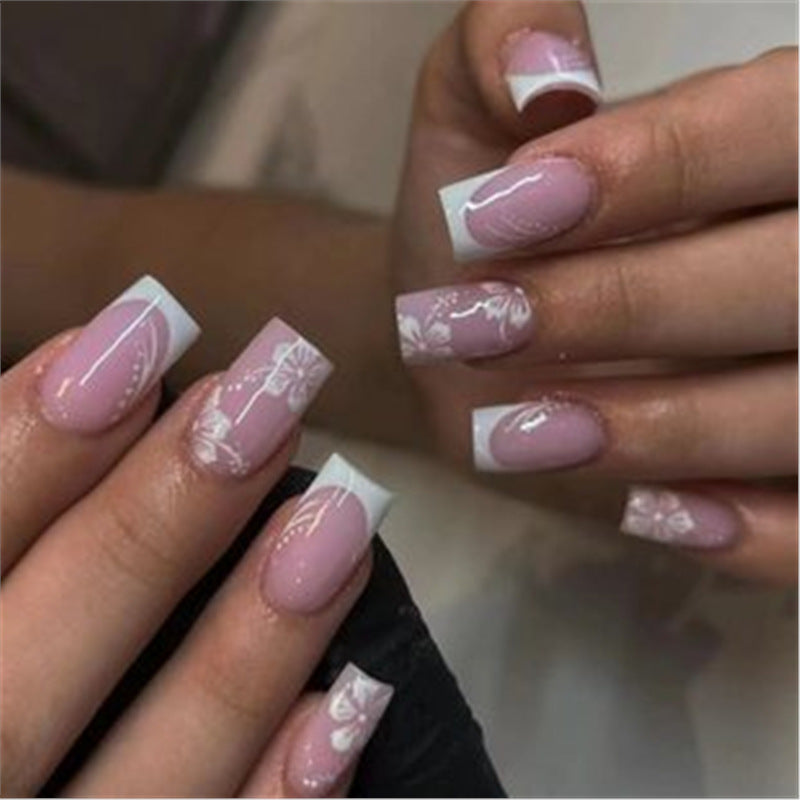 Künstlerisches Press-On-Nagelset mit Premium-Verzierungen Brehn