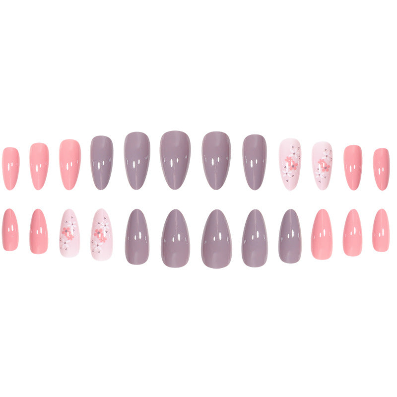 Floral Design Stiletto Nail Set Brehn