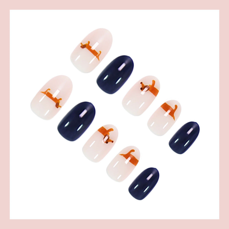 Kunstnagelset mit kreativen Tiermotiven und eleganten Akzenten Brehn