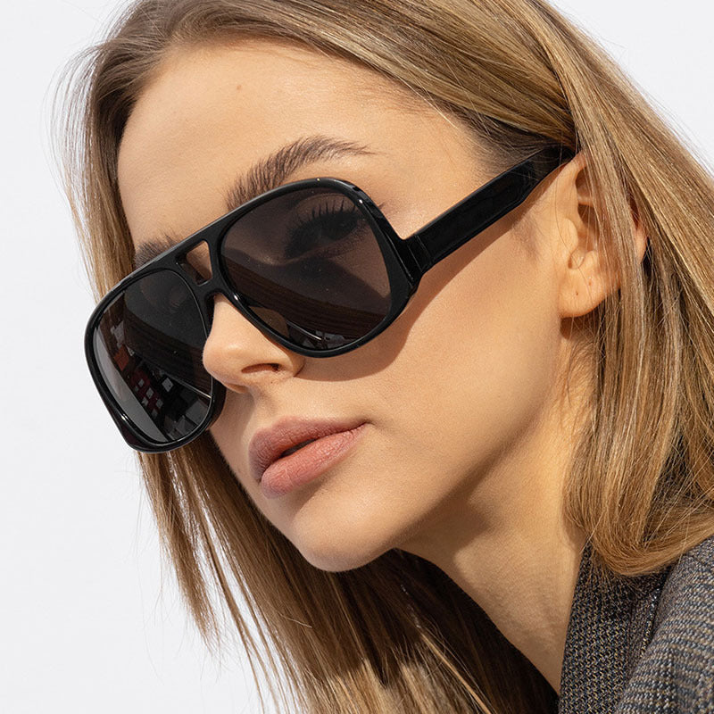Damen trendige oversized Sonnenbrille im modernen Schildkrötenmuster Brehn