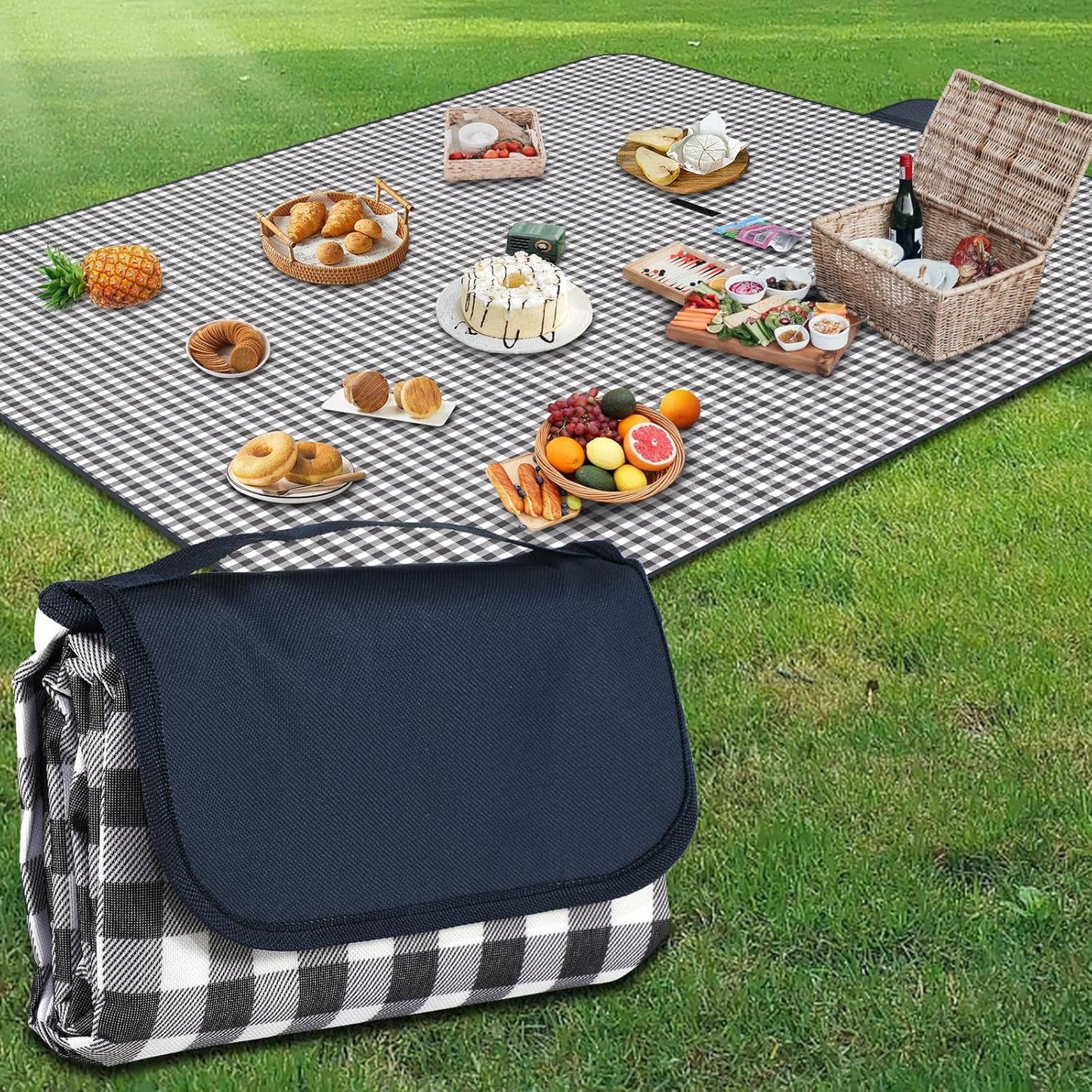 Damen Faltbare Picknickdecke mit Tragetasche Brehn