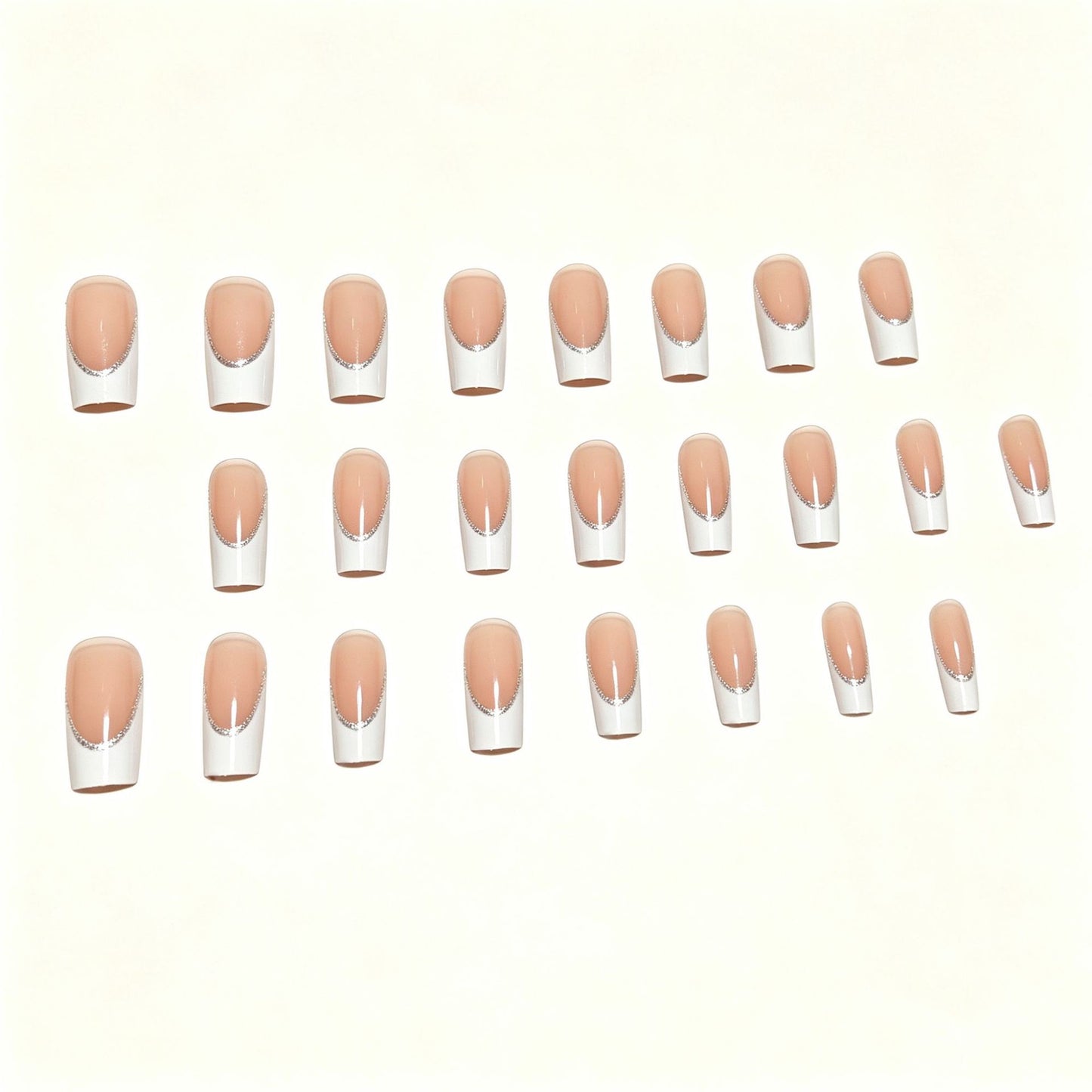 Elegantes French Tip Nagelkunstset Brehn