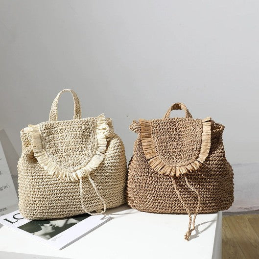 Damen Handgeknüpfte Freizeit-Rucksacktasche Brehn