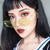 Damen modische Sonnenbrille im futuristischen Transparentdesign Brehn