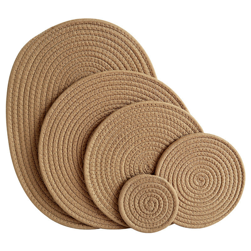 Damen Runde Platzdeckchen aus hochwertigem Naturmaterial Brehn