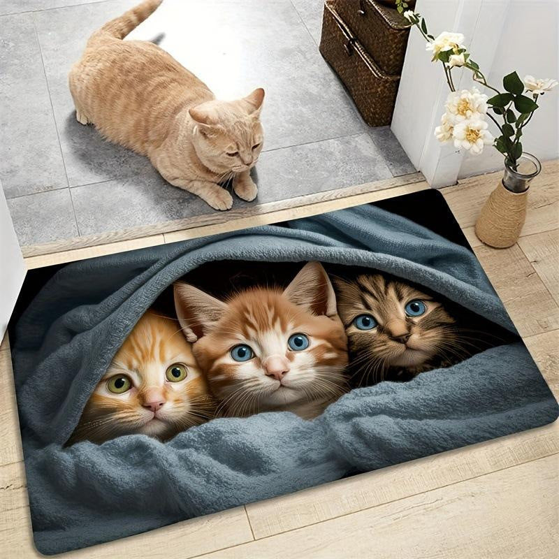 Dekorativer katzenbasierten Eingangsteppich