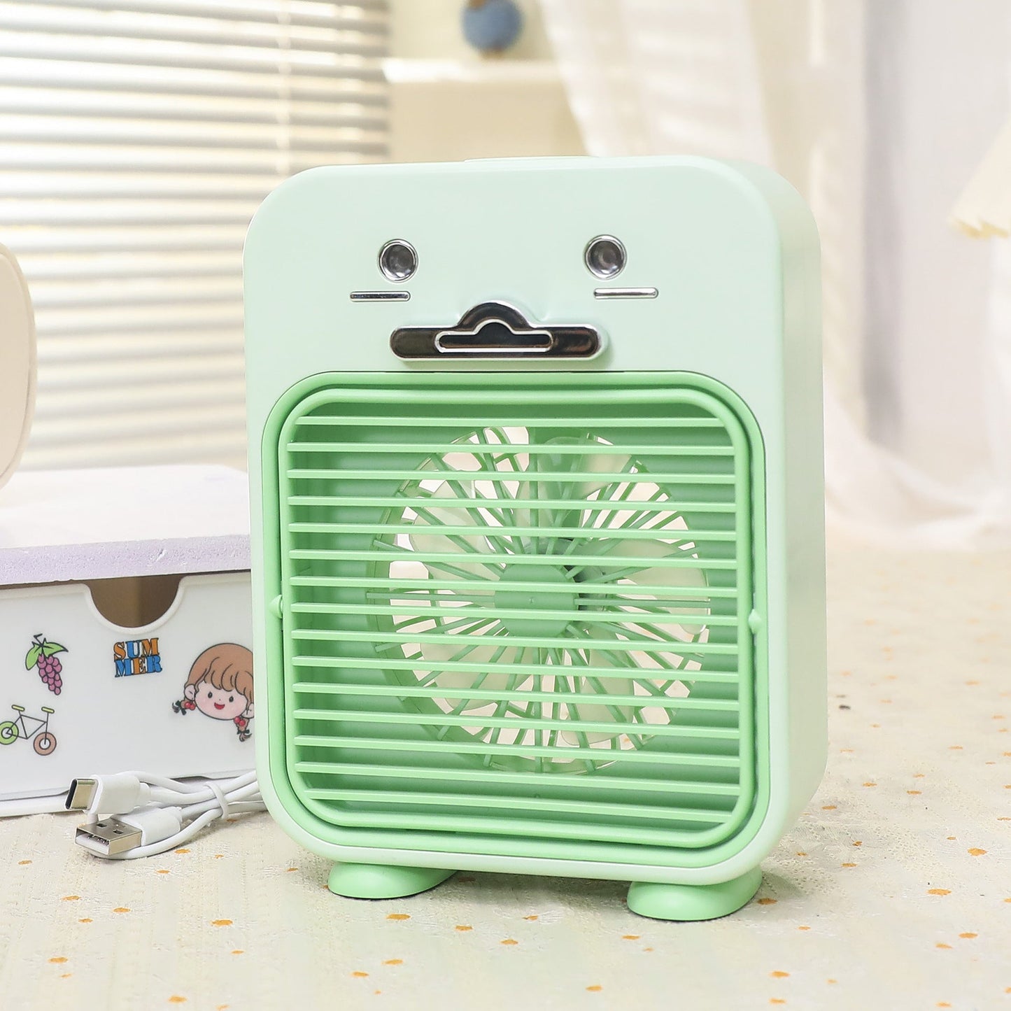 Tragbarer Mini Ventilator für Damen mit Tierdesign Brehn