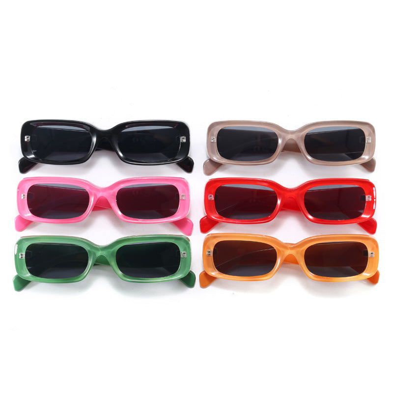 Damen stilvolle Designer-Sonnenbrille mit modischem, rechteckigem Rahmen Brehn