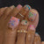 Dekoratives Press-On Nagelset mit eleganten Schmetterlingsdesigns Brehn