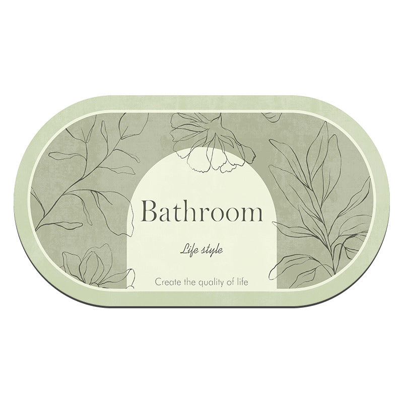 Elegante Blumenmuster Badezimmermatte Brehn