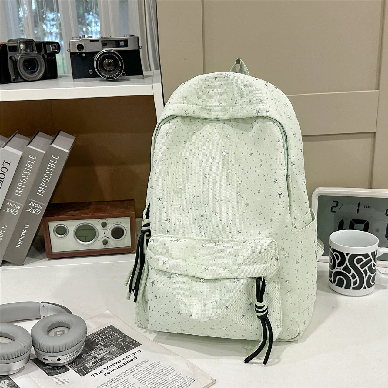 Stylischer Star-Motiv Rucksack Brehn