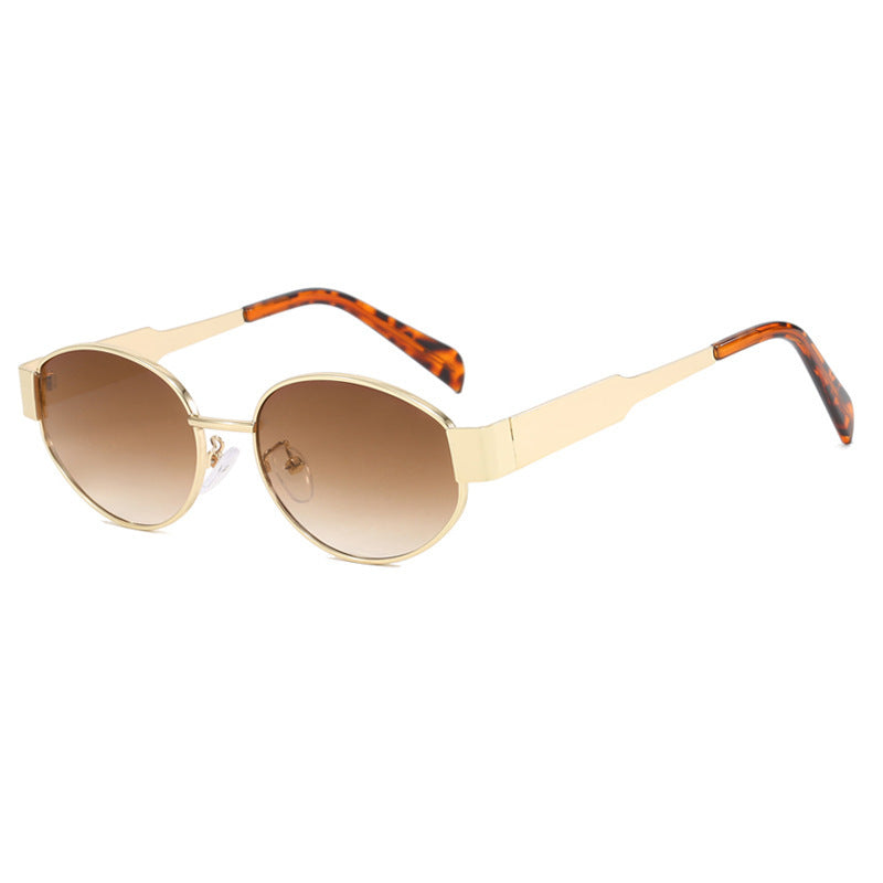 Modische Übergroße Sonnenbrille mit Metallrahmen Brehn
