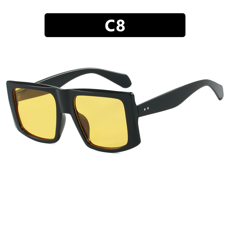 Damen quadratische Sonnenbrille mit robustem Kunststoffrahmen und schützendem UV-Filter Brehn