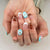 Künstlerisches Floral Acryl Press-On Nail Set Brehn