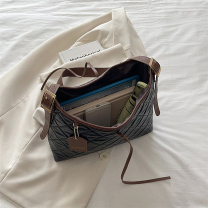 Gepolsterte Leder Hobo Tasche