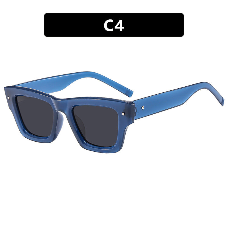 Damen trendige Sonnenbrille mit quadratischem Rahmen und UV-Schutz Brehn