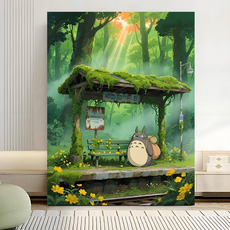Verzauberte Waldszene Leinwand Kunstdruck Brehn