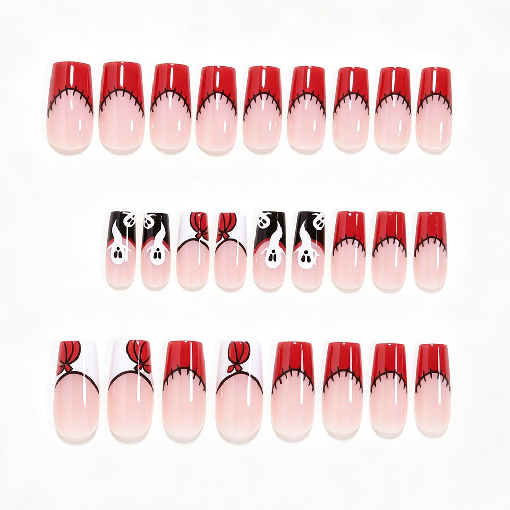 Kreative Halloween-Themen Press-On Nagelkunst Brehn