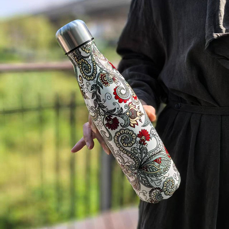 Unisex nan doppelwandige Isolierflasche aus Edelstahl mit Vakuumisolierung und auslaufsicherem Schraubverschluss Brehn