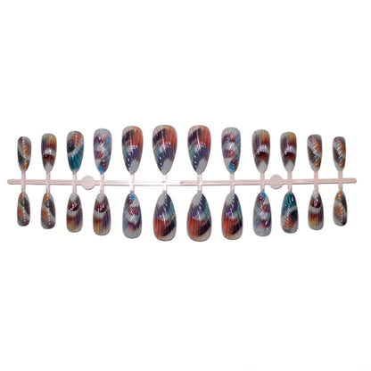 Künstlerisches Muscheln-inspiriertes Nagelkunstset