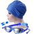 Schwimmsport Set mit Ergonomischer Schwimmbrille und Stylischer Badekappe Brehn