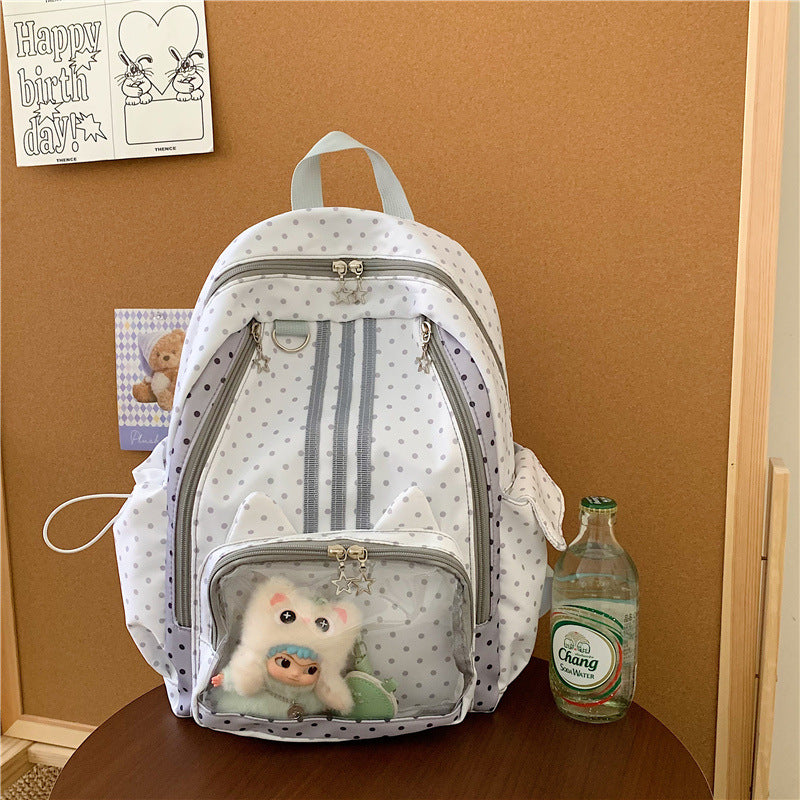 Süßer gepunkteter Mehrfach-Taschen Rucksack