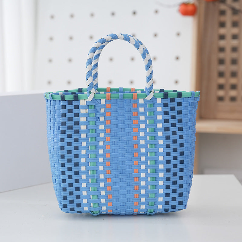 Handtasche Aus Langlebigem Kunststoffgewebe mit Geflochtenem Design Brehn