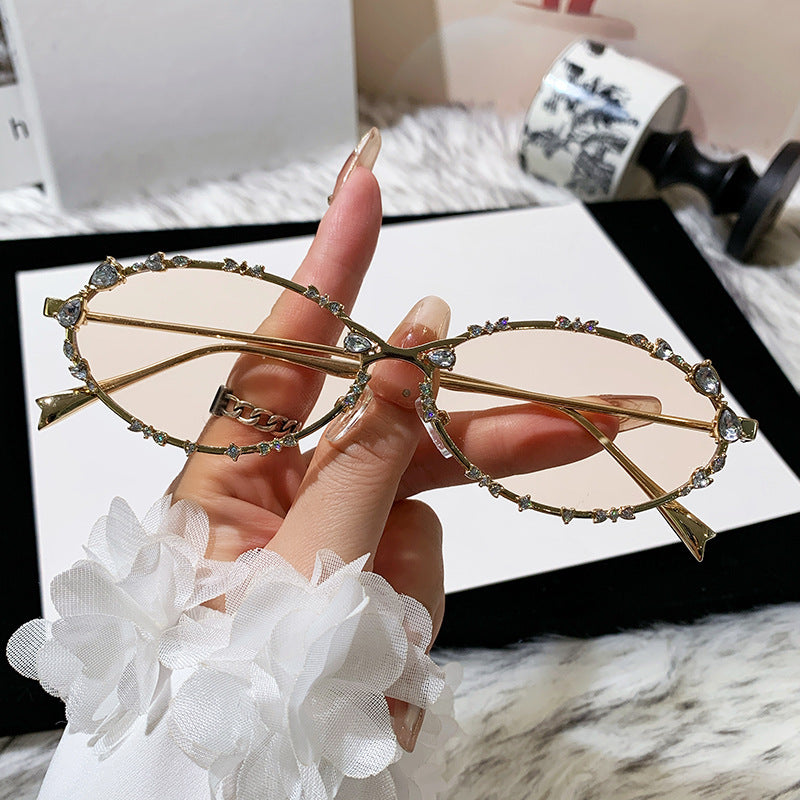 Damen extravagante oversized Sonnenbrille mit futuristischem Design Brehn