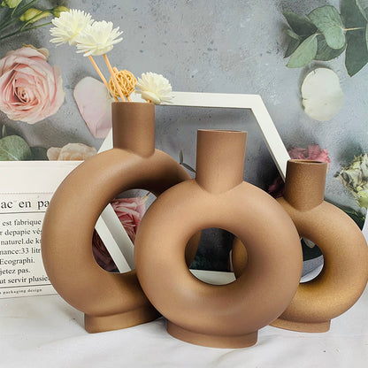 Moderne Abstrakte Keramik Blumenvase Brehn