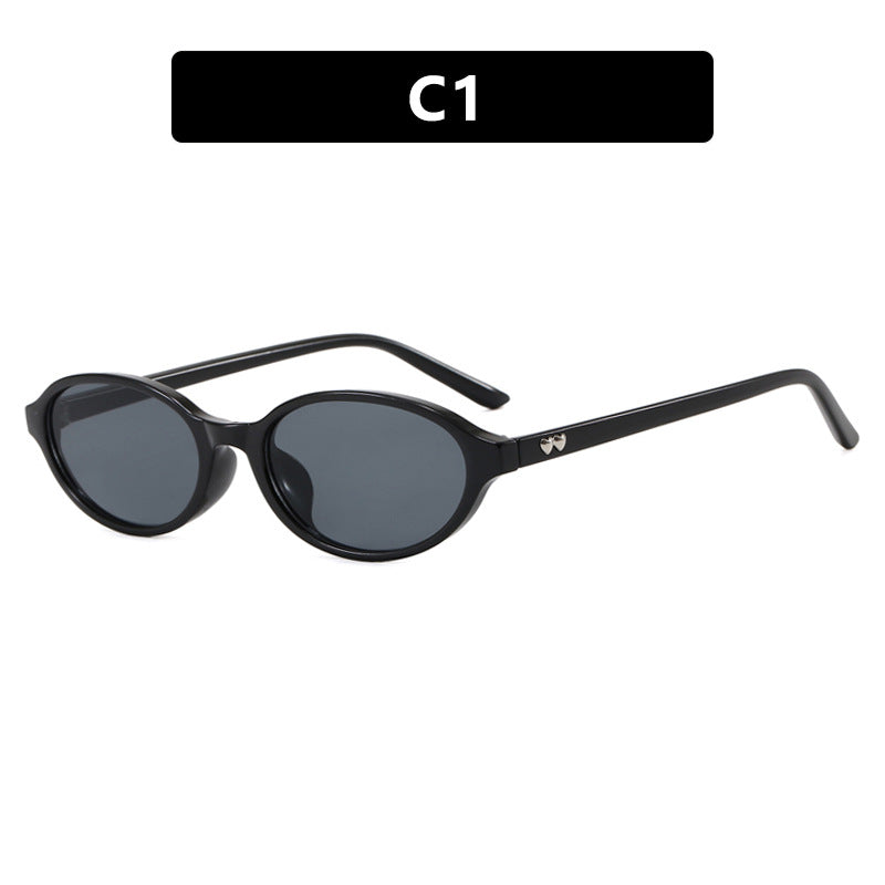 Damen modische Sonnenbrille mit ovalem Rahmen und UV-Schutz Brehn