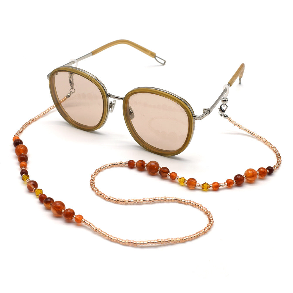 Handgefertigte Perlen Brillenband Kette Brehn