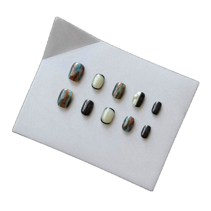 Künstlerisches abstraktes Press-On-Nagelset