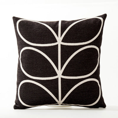 Quadratischer Zierkissenbezug im Retro-Scandi‑Stil mit zentralem Punktmotiv Brehn