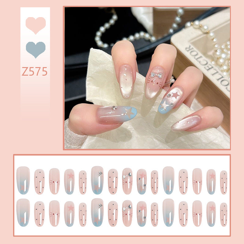 Kreatives Kunstnagelset mit funkelnden Stern- und Tierdesigns Brehn