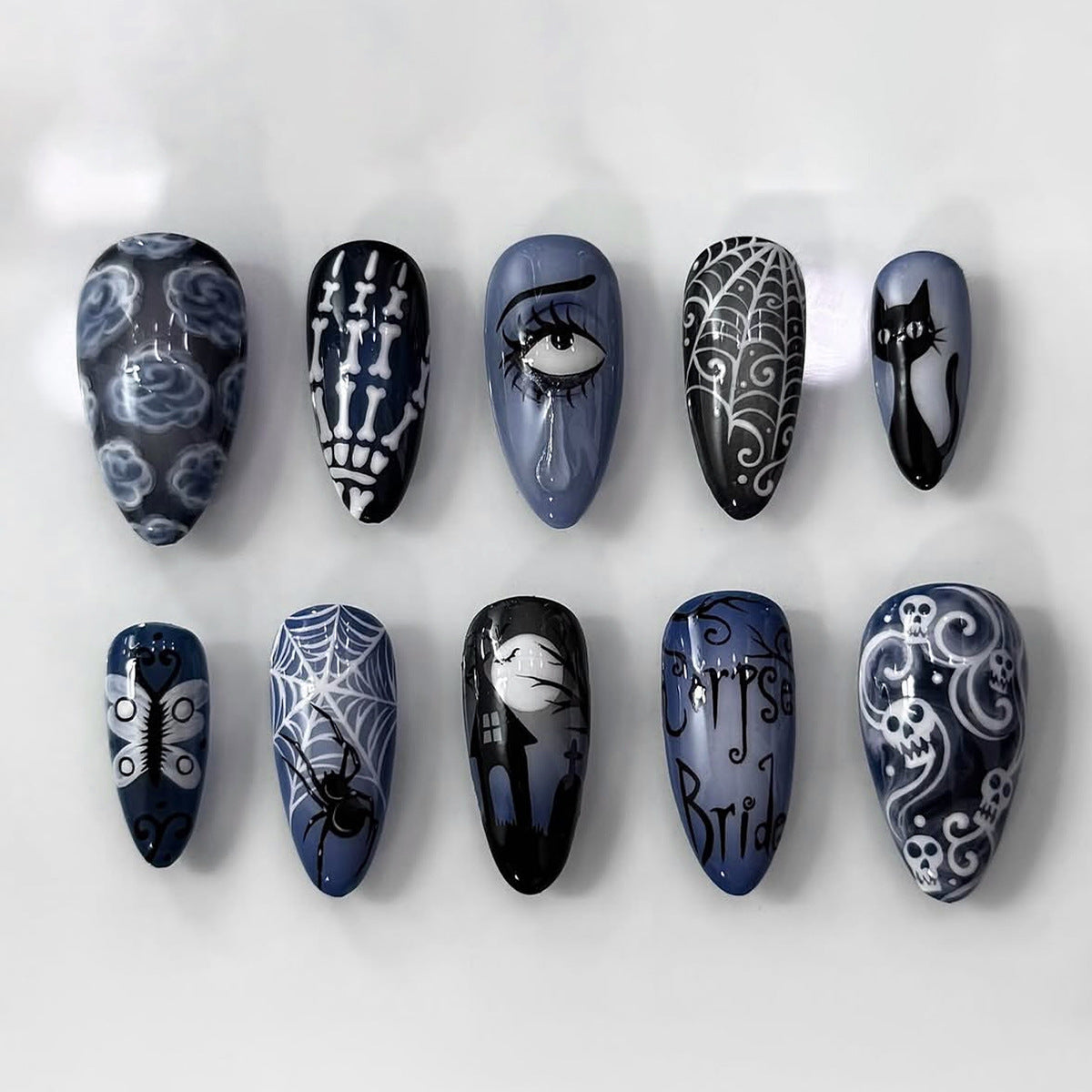 Kunstnagelset mit kreativen Motiven Brehn