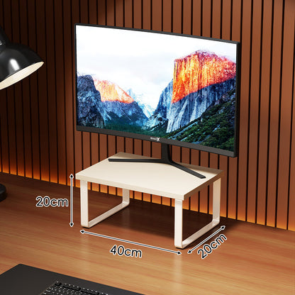 Erhöhter Holzoberfläche Metall Monitorständer mit Unterlage-Regal