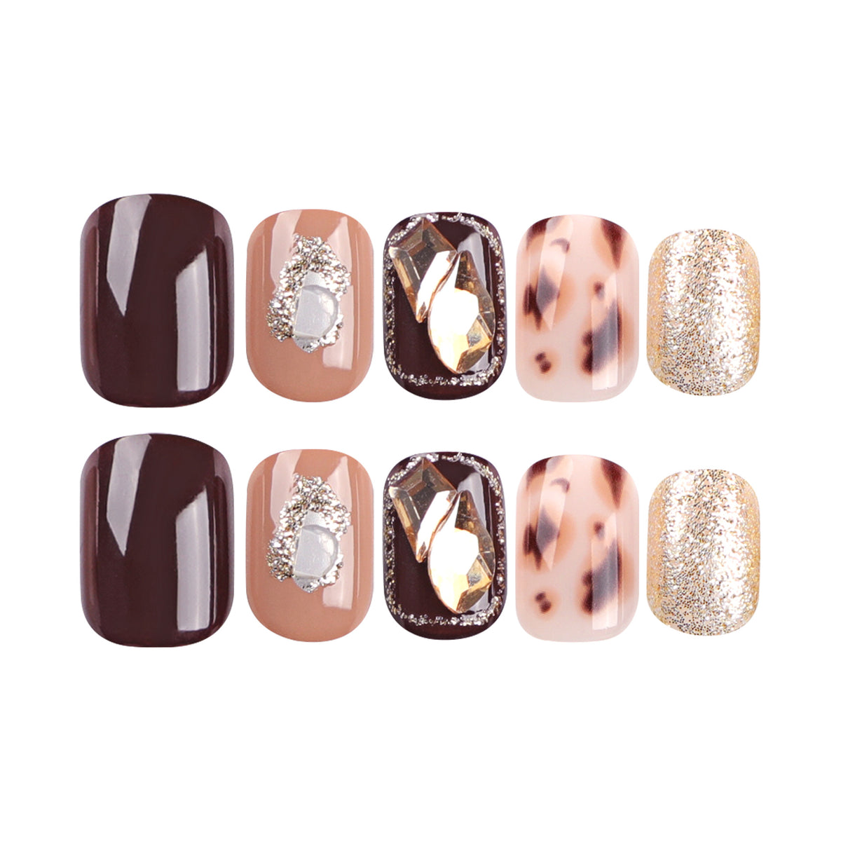 Kunstvolle Nagelkunst mit Schleifen- und Herzdesign Brehn
