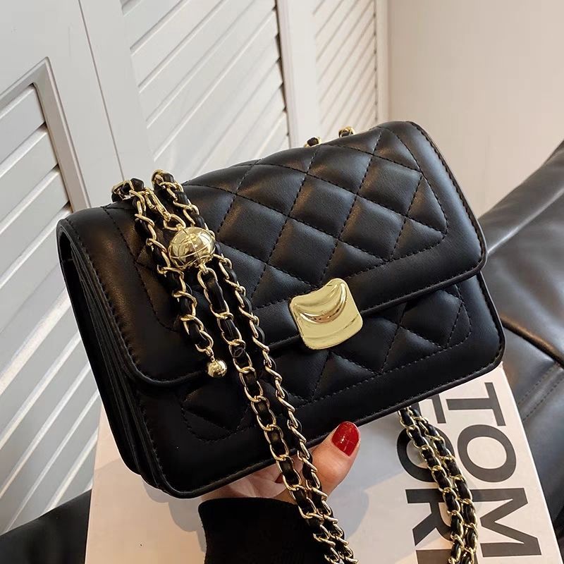 Gepolsterte Kette-Detail Crossbody-Handtasche Brehn