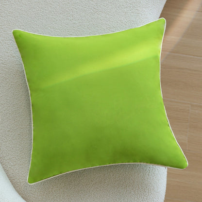 Quadratischer Soft‑Touch Kissenbezug mit kontrastierender Paspel und verdecktem Reißverschluss Brehn