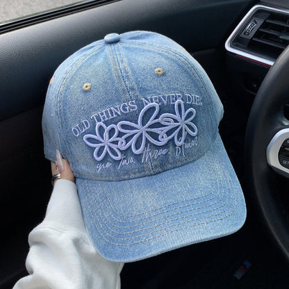 Damen Bestickte Denim Kappe Brehn