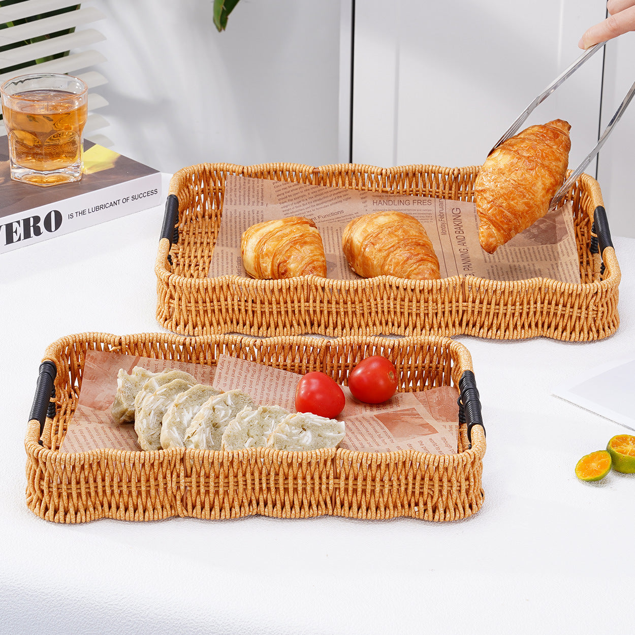 Woven Decorative Serving Tray Brehn