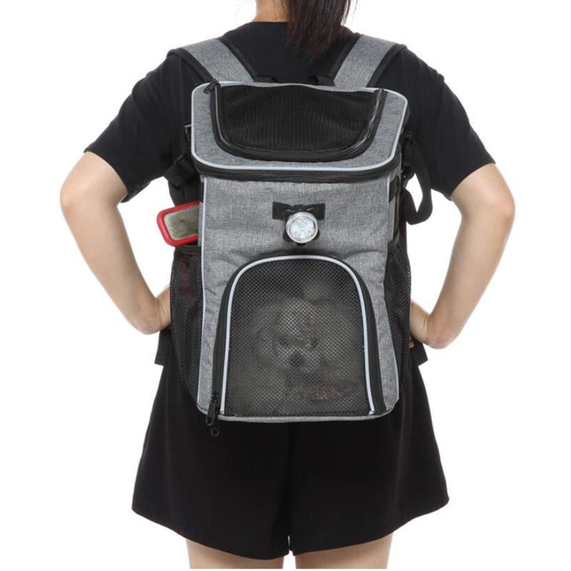 Vorn montierte Haustiertrage Tasche für das Fahrrad mit sicherer Leine atmungsaktives Mesh gepolsterter Boden reflektierender Rand Brehn