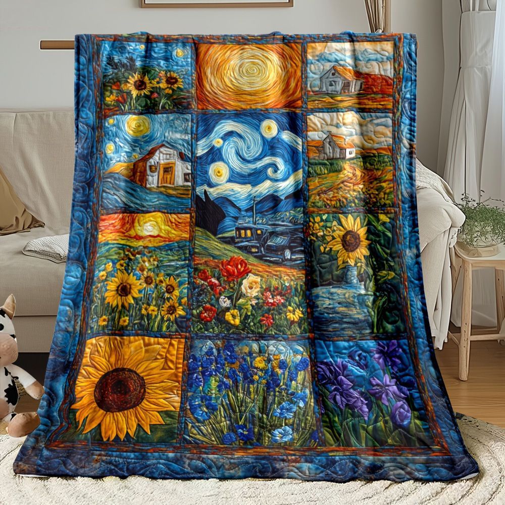 Künstlerische Patchwork-Decke