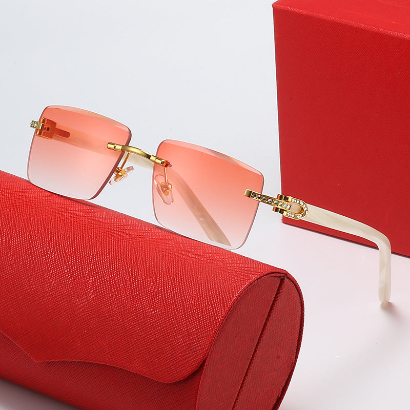 Damen modische quadratische Sonnenbrille mit luxuriösem Akzent und UV-Schutz Brehn