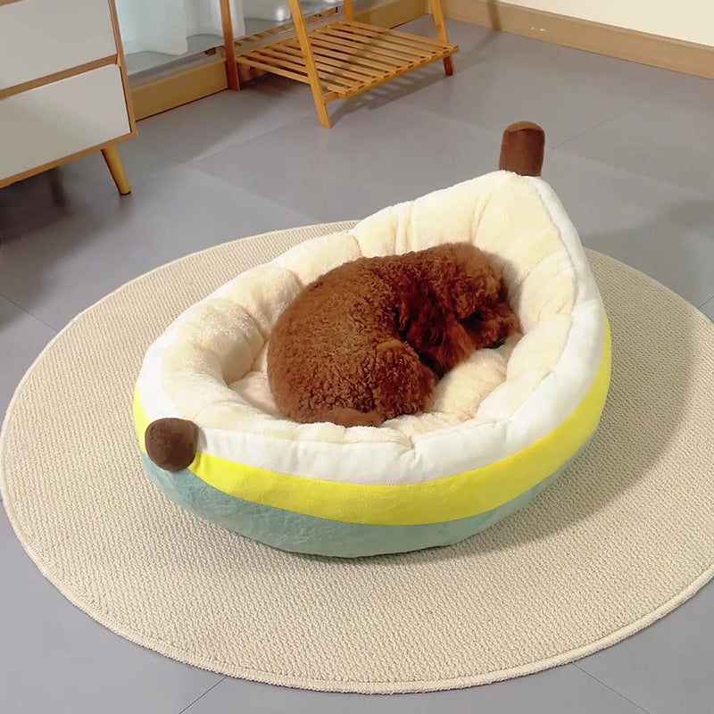 Bananenförmiges Plüsch-Hundebett